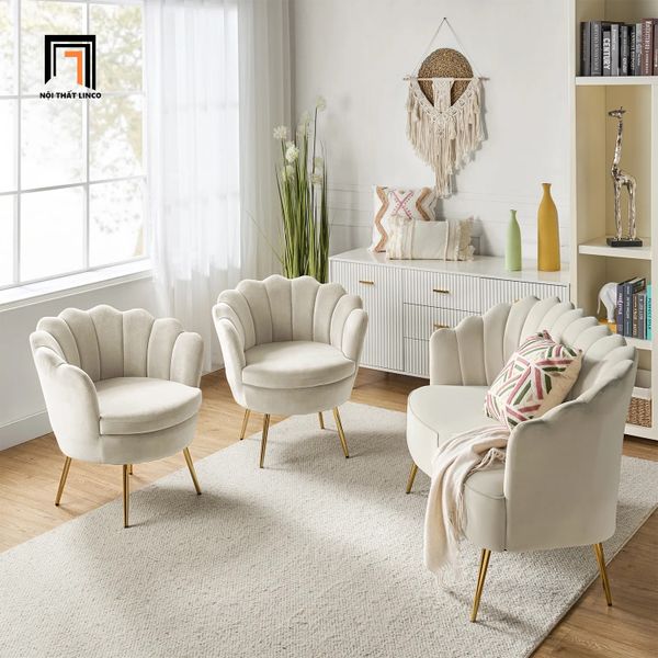 set ghế sofa cong xinh xắn vải nhung, bộ ghế sofa đặt sảnh chờ