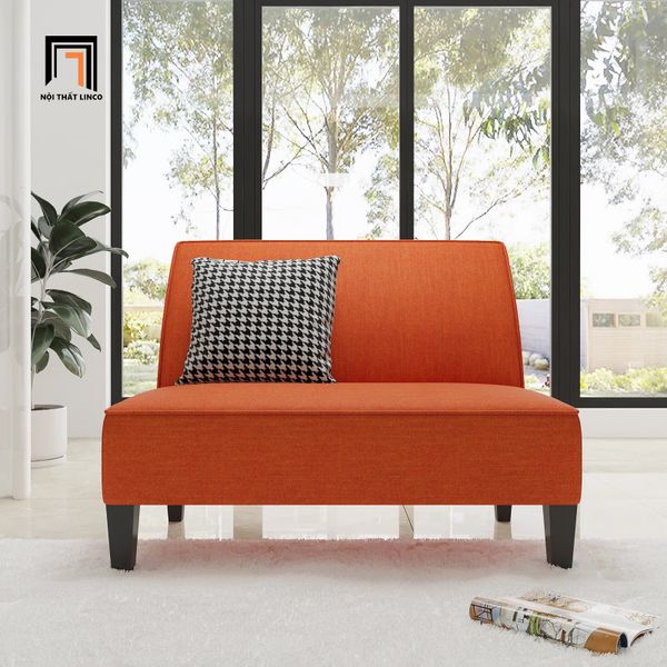 sofa nhỏ, ghế sofa văng nhỏ gọn, sofa màu cam, sofa dài 1m, sofa băng nhỏ cho phòng trọ nhà trọ