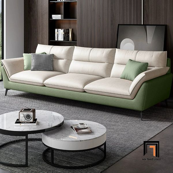 sofa băng, sofa văng, ghế sofa văng dài 2m15, sofa băng da Pu phối màu đẹp, ghế sofa băng phòng khách