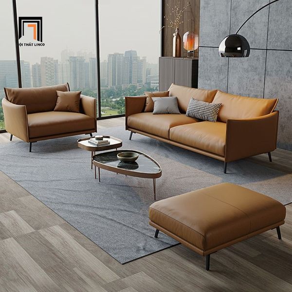 ghế sofa băng phòng khách căn hộ chung cư, sofa băng dài 2m bọc da công nghiệp, sofa băng sang trọng