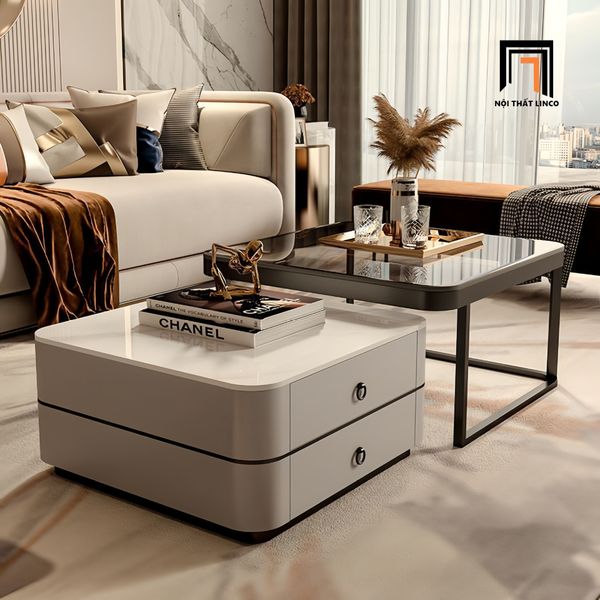 cặp bàn sofa vuông hiện đại, cặp bàn sofa phòng khách chung cư