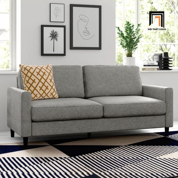 sofa băng, sofa văng, ghế sofa giá rẻ, sofa băng màu xám 1m9, sofa phòng khách chung cư, ghế sofa nhỏ