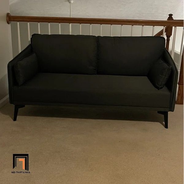 ghế sofa văng nhỏ gọn dài 1m7 giá rẻ, sofa băng nhỏ cho căn hộ chung cư, sofa băng phòng nhỏ xám ghi