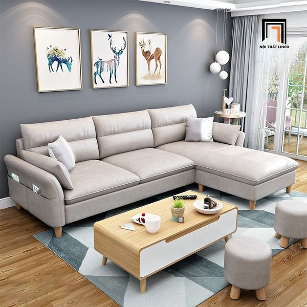 sofa l, sofa góc l, bộ ghế sofa góc chữ l, sofa góc 2m4 x 1m6, sofa góc màu xám trắng, sofa góc gia đình giá rẻ đẹp