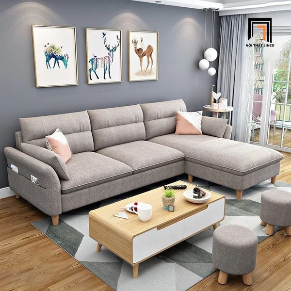 sofa l, sofa góc l, bộ ghế sofa góc chữ l, sofa góc 2m4 x 1m6, sofa góc màu xám trắng, sofa góc gia đình giá rẻ đẹp