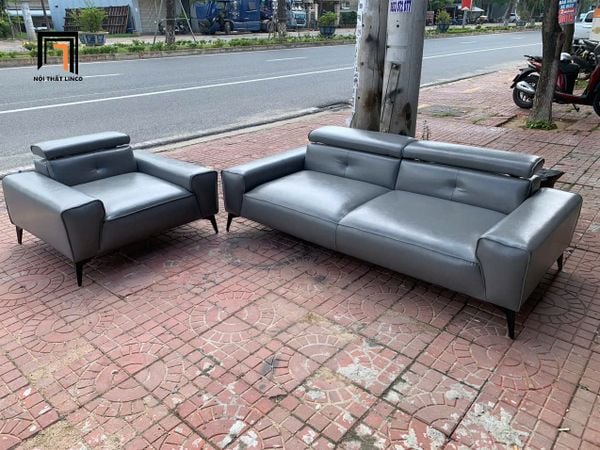 bộ 2 ghế sofa nệm phòng khách gật gù, set ghế sofa da công nghiệp cao cấp