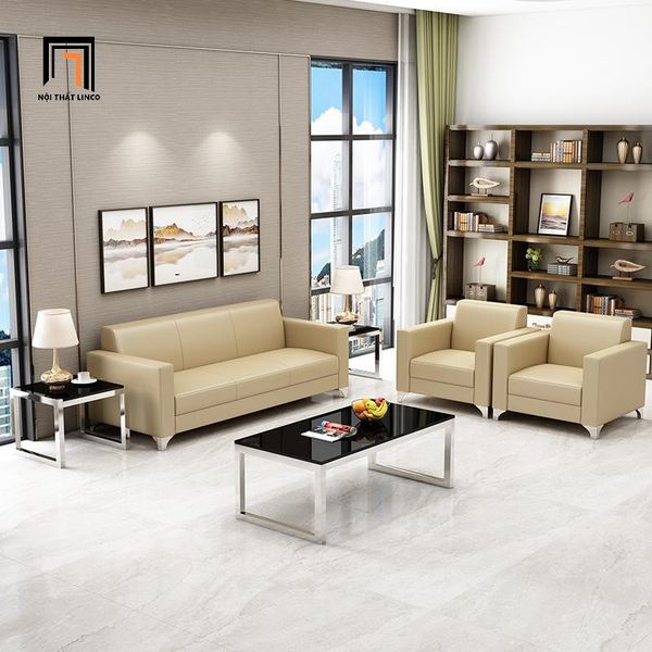 bộ ghế sofa phòng khách sang trọng, ghế sofa văn phòng làm việc da công nghiệp, sofa công sở hiện đại