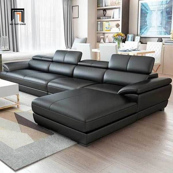 sofa phòng khách gia đình, bộ ghế sofa phòng khách cao cấp, set ghế sofa da giả màu đen, bộ ghế sofa sang trọng