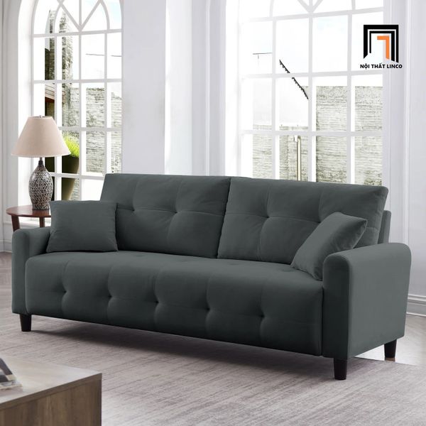 sofa băng, sofa văng, sofa băng dài 1m8, sofa băng nhỏ gọn, sofa băng vải nỉ xanh ngọc, sofa băng phòng ngủ