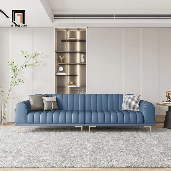 sofa văng, ghế sofa băng, sofa cao cấp, ghế sofa da công nghiệp trắng kem, sofa dài 2m6, ghế sofa xinh xắn