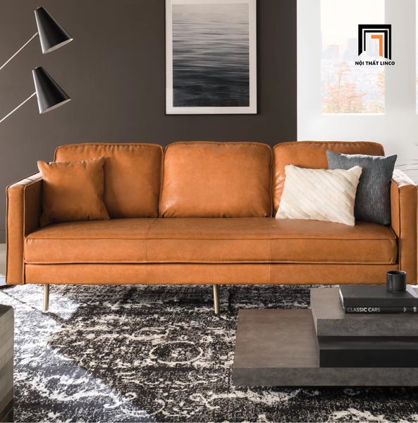 ghế sofa, sofa, sofa băng, sofa văng, ghế sofa da 2m, sofa băng chung cư chân inox, ghế sofa băng cao cấp