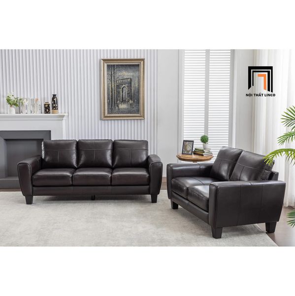 bộ ghế sofa da Pu màu đen, set ghế sofa cho văn phòng tiếp khách sang trọng
