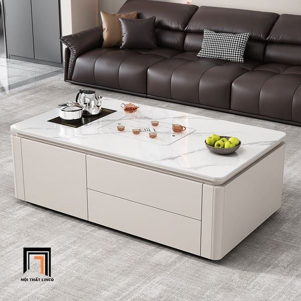 bàn sofa mặt đá cho căn hộ chung cư hiện đại, bàn sofa 1m x 50 sang trọng