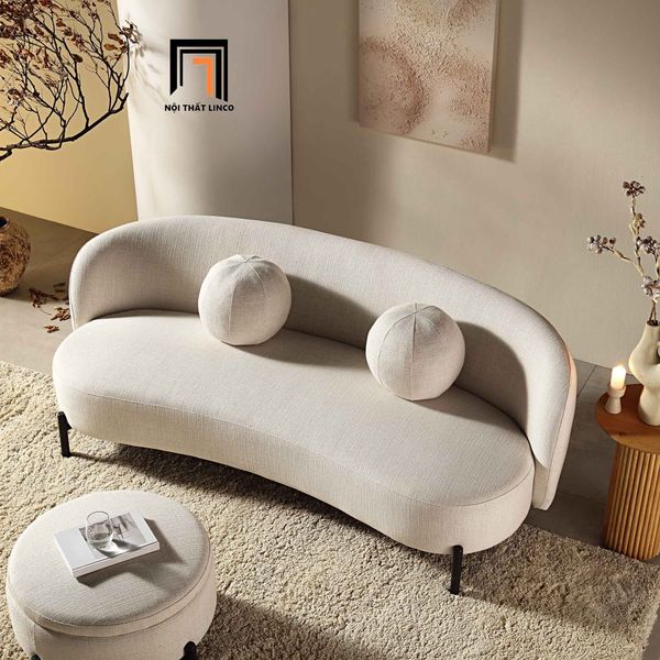 bộ ghế sofa cho sảnh chờ shop tiệm, set ghế sofa xám trắng vải nỉ bố