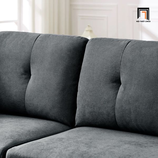 sofa băng, sofa văng, sofa băng nhỏ gọn 1m5, ghế sofa băng vải nỉ xám đen, sofa băng giá rẻ cho phòng nhỏ