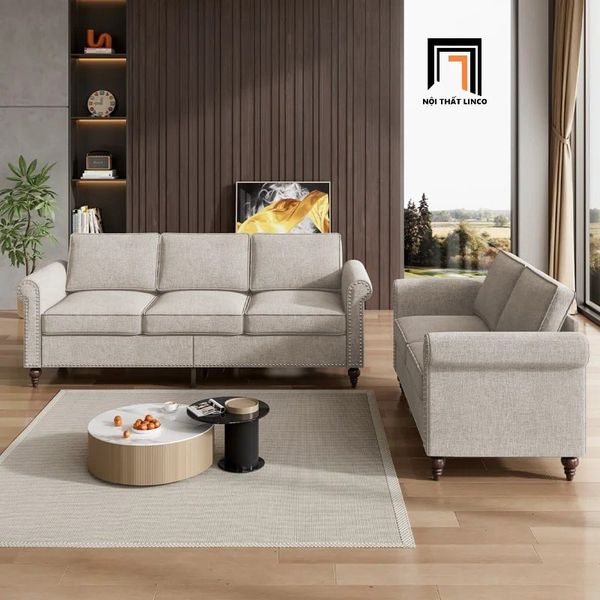 bộ ghế sofa phong cách châu Âu, set ghế sofa đính nút đồng giá rẻ