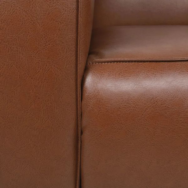 bộ ghế sofa phòng khách gia đình, set ghế sofa da công nghiệp nâu giá rẻ