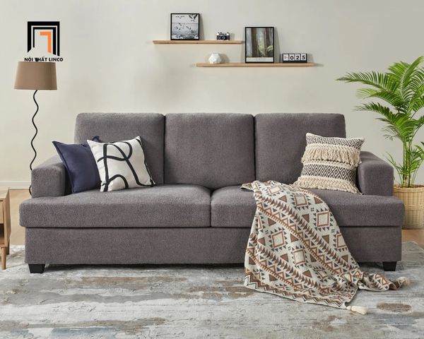 ghế sofa băng cho phòng nhỏ gọn, sofa văng dài 2m cho căn hộ chung cư, ghế sofa băng vải nỉ