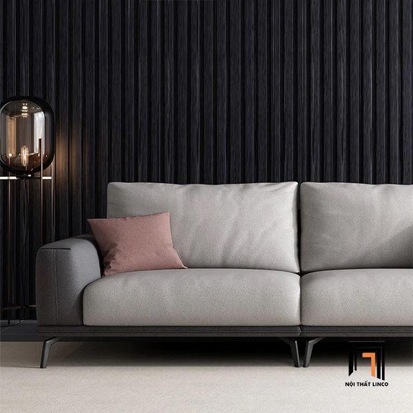 ghế sofa băng da giả, sofa văng dài 2m, sofa băng phối màu da xám cho căn hộ chung cư, ghế sofa băng hiện đại