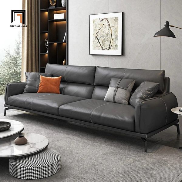 sofa băng, sofa văng, ghế sofa băng 2m1, sofa băng da công nghiệp, sofa băng da simili, sofa băng màu xám đen