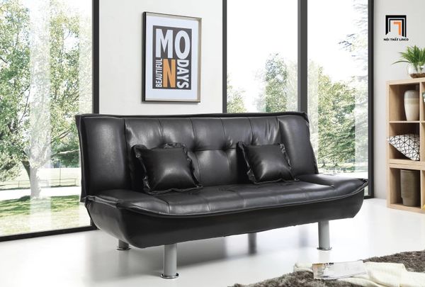 ghế sofa giường nằm gấp gọn, sofa giường da công nghiệp 1m7 nhỏ gọn