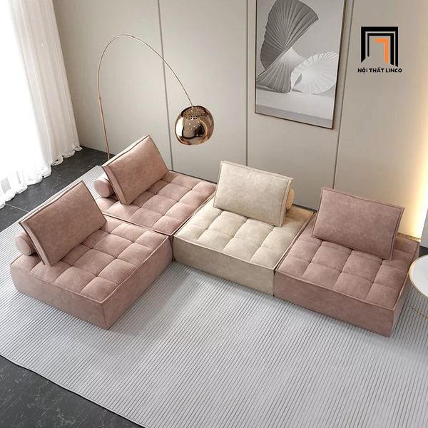 Ghế sofa góc L, bộ ghế sofa giá rẻ, sofa phòng khách nhiều khối ghép lại