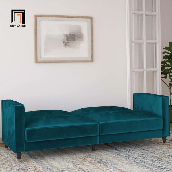 sofa băng đa năng, sofa giường, sofa bed, sofa giường 1m8, sofa giường màu xanh lá vải nhung, sofa giường giá rẻ