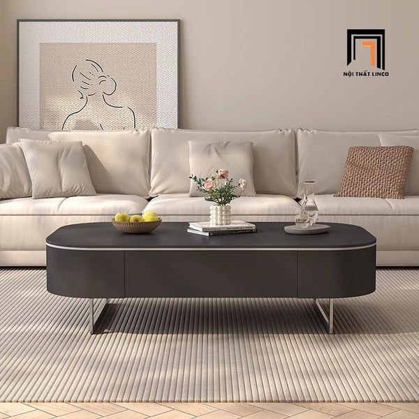 bàn sofa phòng khách mặt đá trắng, bàn trà cao cấp 1m x 60