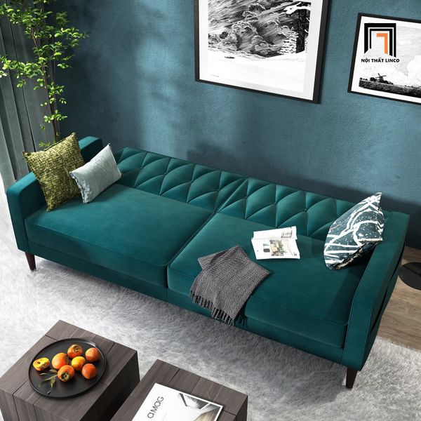 sofa bed, sofa giường, sofa thông minh, sofa đa năng, ghế sofa giường nằm 1m9, sofa giường vải nỉ nhung