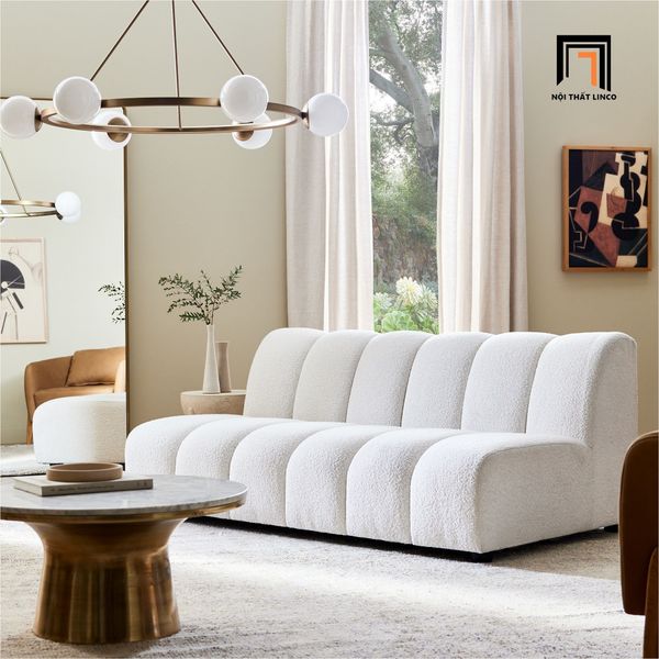 sofa băng, sofa văng, ghế sofa băng nhỏ gọn, sofa băng dài 1m7 xám trắng, ghế sofa băng thư giãn