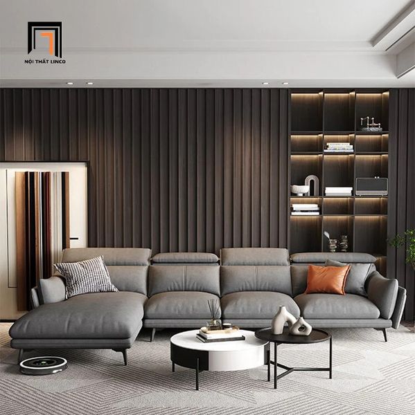 bộ ghế sofa phòng khách sang trọng, set ghế sofa vải nhung kem