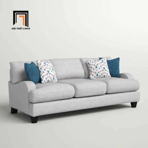 sofa băng, sofa văng, ghế sofa băng 2m2, sofa băng phong cách châu Âu, sofa băng xám trắng sang trọng