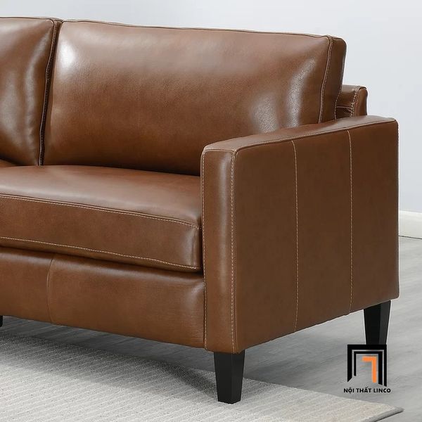 sofa băng, sofa văng, ghế sofa dài 1m9, sofa da màu nâu, sofa băng gia đình, sofa băng nhỏ gọn