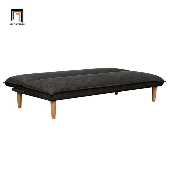 ghế sofa giường dài 1m7 nhỏ gọn, sofa giường bọc vải màu nâu đậm giá rẻ