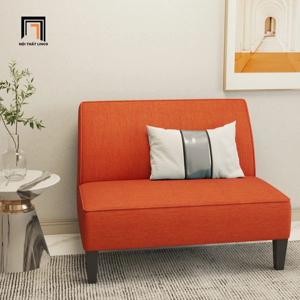 sofa nhỏ, ghế sofa văng nhỏ gọn, sofa màu cam, sofa dài 1m, sofa băng nhỏ cho phòng trọ nhà trọ