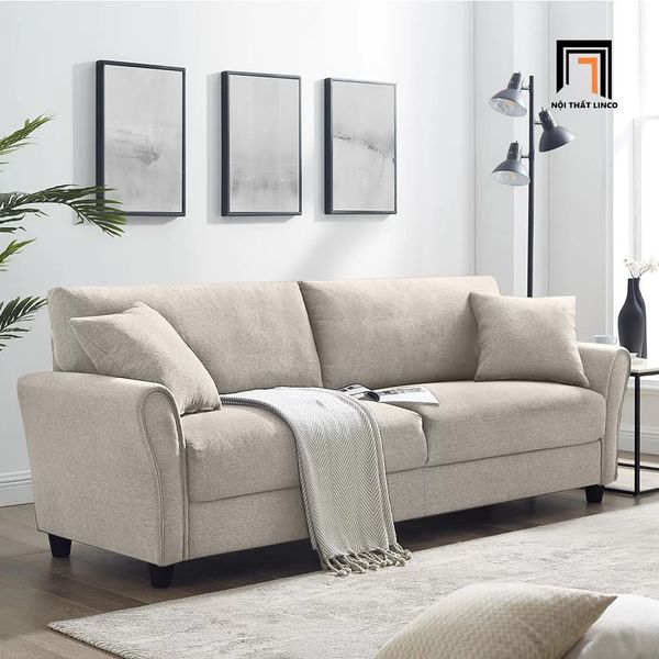 sofa băng, sofa văng, ghế sofa băng 2m, sofa băng xám trắng, ghế sofa bọc vải, sofa băng chung cư