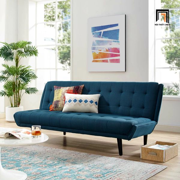 sofa giường bật nằm màu xám lông chuột, ghế sofa giường hiện đại dài 2m