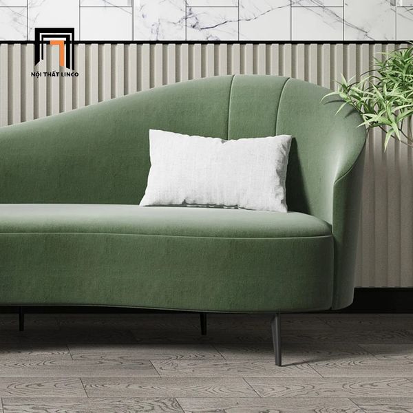 ghế sofa băng dài 1m8, sofa băng cong vải nhung nỉ cho shop tiệm, ghế sofa băng chờ cho các cửa hàng