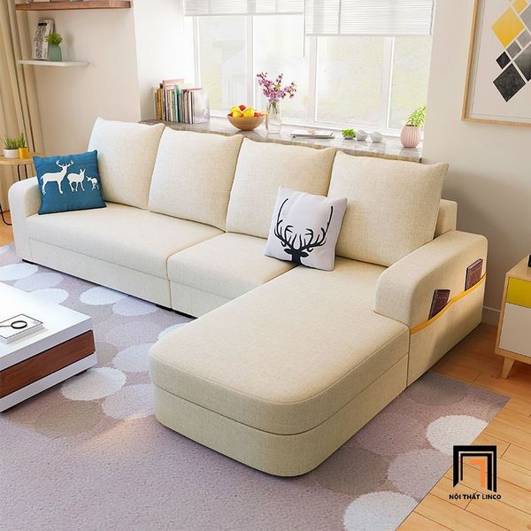 sofa góc, sofa l, sofa góc chữ l, sofa góc l hiện đại, sofa góc l 2m8 x 1m6 cho gia đình, sofa góc l vải nỉ bố đẹp