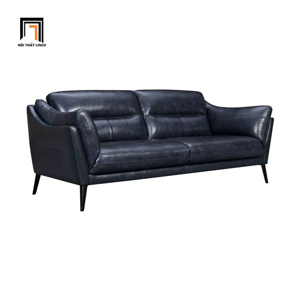 sofa, ghế sofa, sofa băng, sofa văng, sofa da xanh đậm, ghế sofa 2m cao cấp, ghế sofa phòng khách gia đình