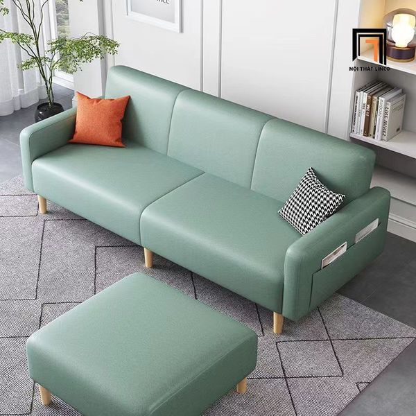 ghế sofa giường nằm thông minh dài 2m, sofa giường bọc da công nghiệp