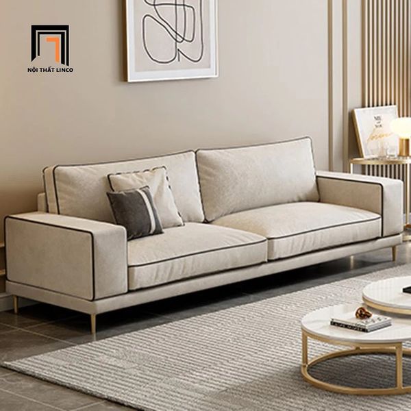 ghế sofa văng dài 2m giá rẻ, sofa băng cho phòng khách gia đình hiện đại, sofa phòng khách màu xám trắng