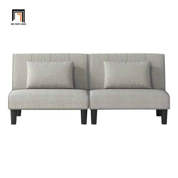 sofa bed bật giường nằm màu xám trắng, ghế sofa giường giá rẻ dài 1m7