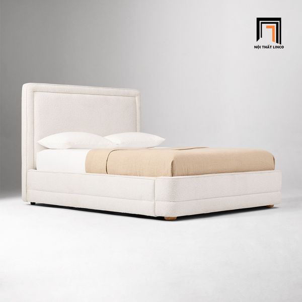 giường ngủ vải lông cừu mềm, giường bọc nệm kiểu dáng hiện đại, giường ngủ, giường 1m6 x 2m, giường giá rẻ