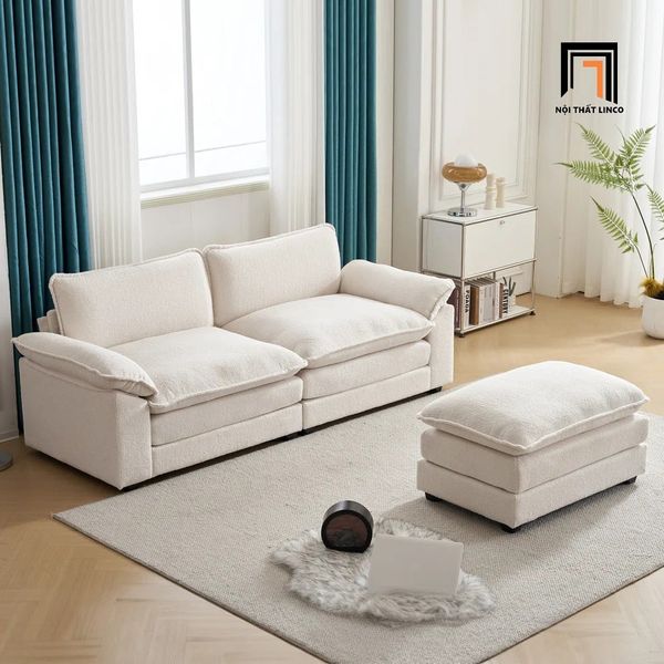 bộ ghế sofa nỉ căn hộ chung cư, ghế sofa nỉ dài 1m9 cho phòng khách nhỏ gọn, ghế sofa đẹp