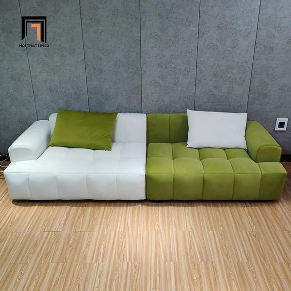 ghế sofa văng dài 2m4, sofa băng kiểu dáng sang trọng, ghế sofa băng phối màu cho tiệm shop