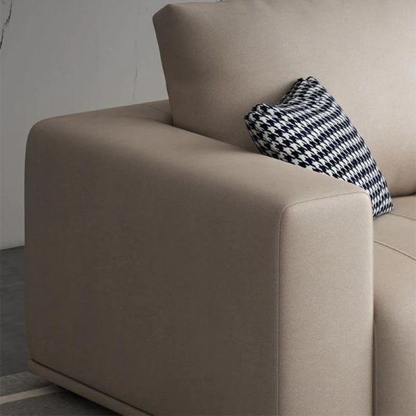 bộ ghế sofa băng da Pu sang trọng, ghế sofa văng 2m6 kèm đôn vuông cho phòng khách đẹp