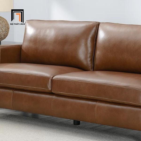 sofa băng, sofa văng, ghế sofa dài 1m9, sofa da màu nâu, sofa băng gia đình, sofa băng nhỏ gọn
