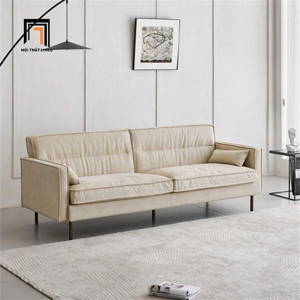 sofa, ghế sofa, sofa băng, sofa văng, sofa màu be kem, sofa vải nhung, ghế sofa dài 2m, sofa băng giá rẻ