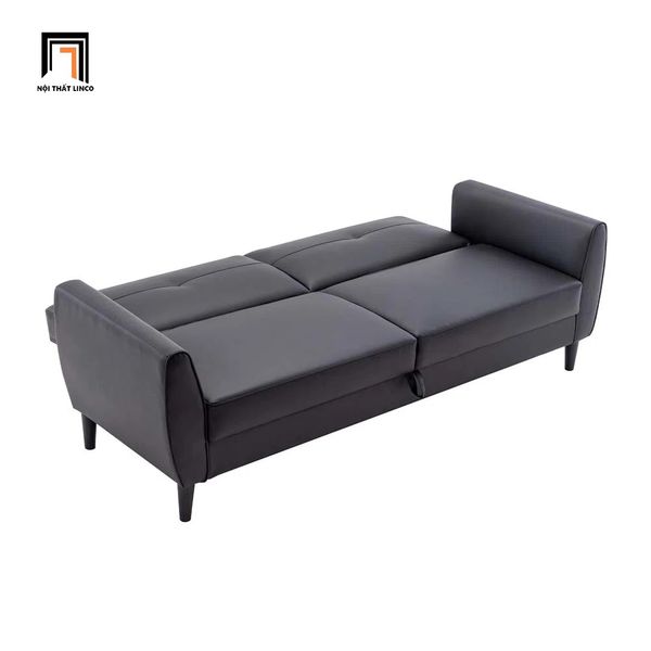 sofa giường, sofa băng, sofa bed, sofa đa năng, sofa thông minh, sofa giường văn phòng, sofa giường 1m9 da màu đen